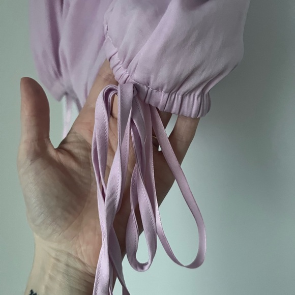 Urban Outfitters Pink Lace Tie Top - Picture 6 of 8